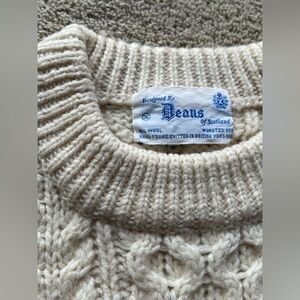 Deans of Scotland Cream Wool Sweater vintage 1970/80’s